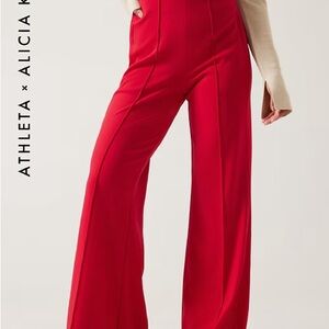 Athleta + Alicia Keys Limitless Tropical Red Wide-Leg Pants - 8 Tall